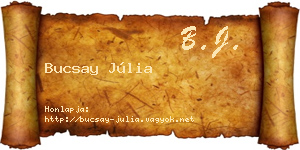 Bucsay Júlia névjegykártya
